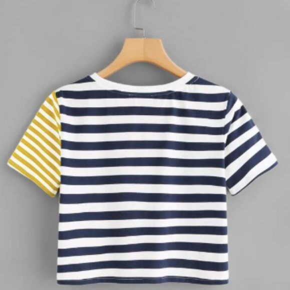 two toned striped tee - Picture 2 of 2